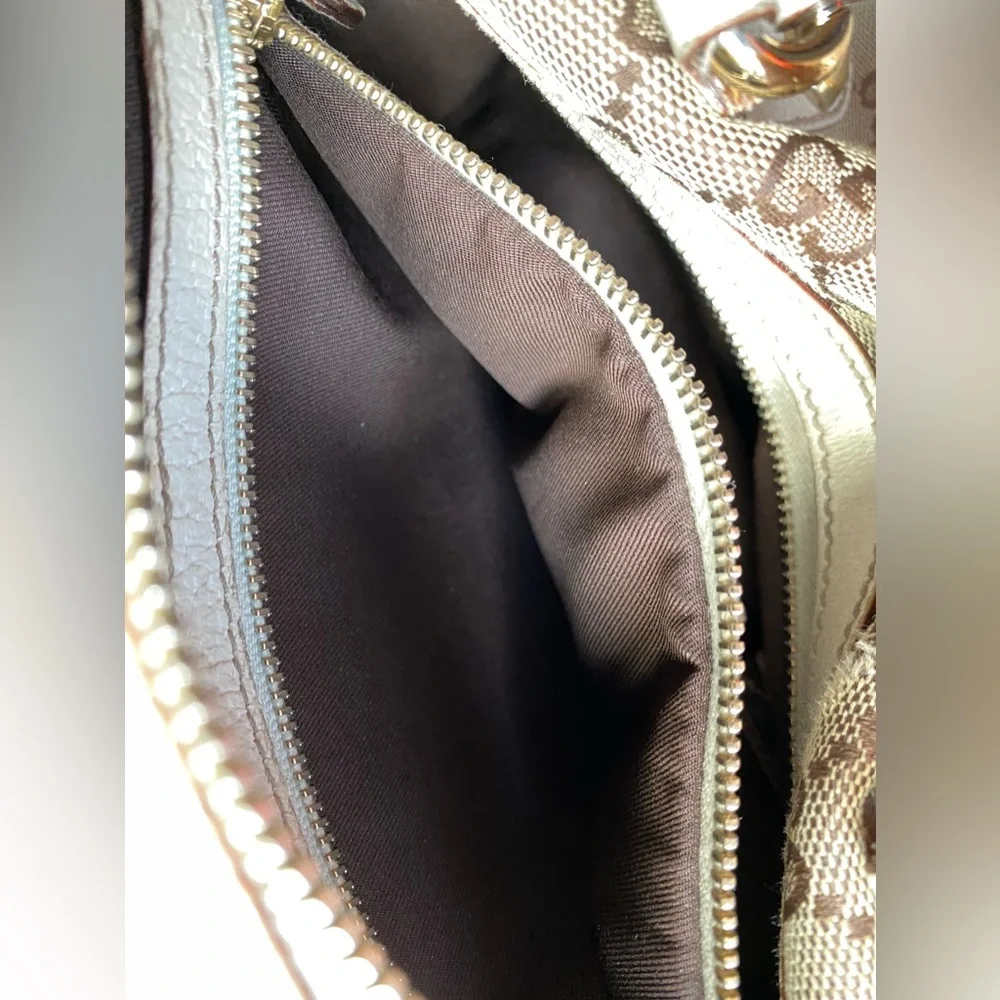 Gucci GG Charmy Boston Bag with dust bag Monogram Canvas leather trim Handbag - Picture 6 of 17